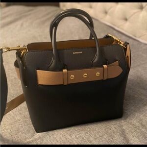 Burberry Black and Tan Satchel